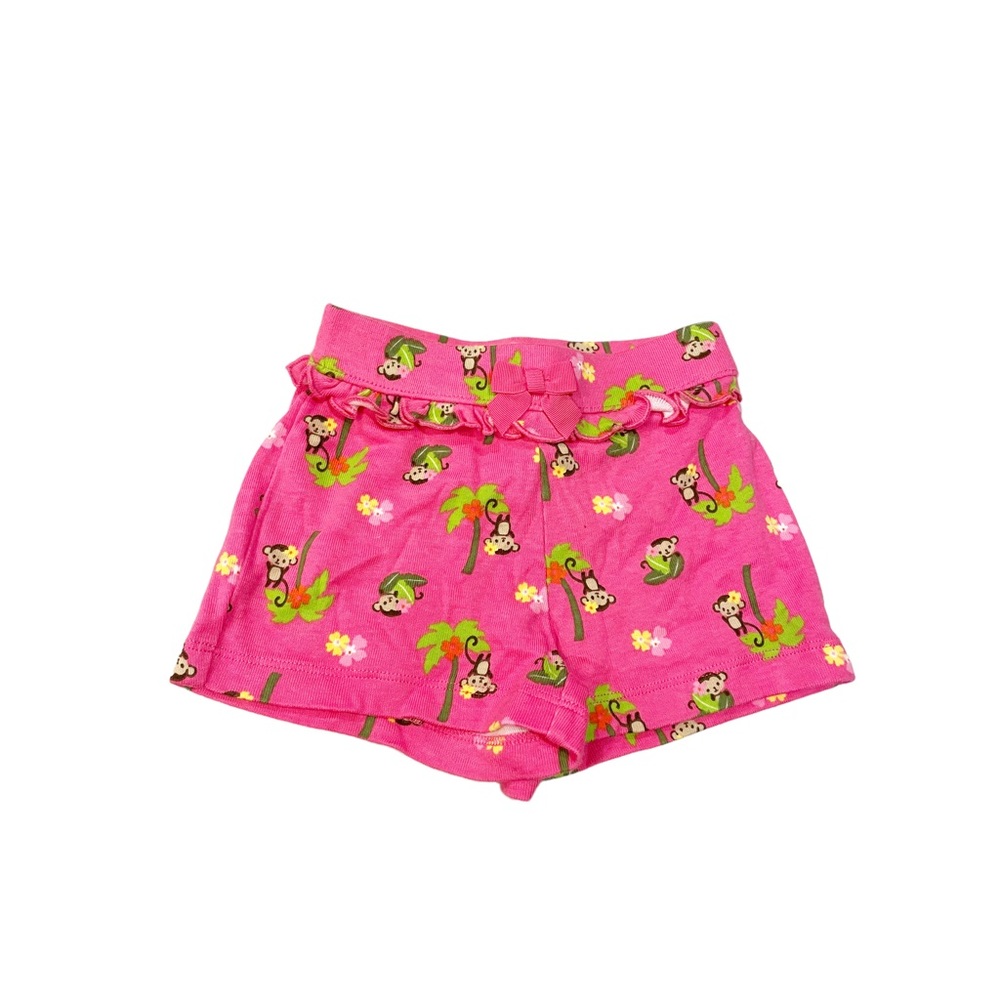 NWT Gymboree Floral Monkey Shorts Pink Size 18-24 months